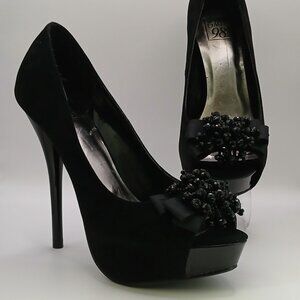 Speed Limit 98 Greta Faux Suede Bead Heels - 8M